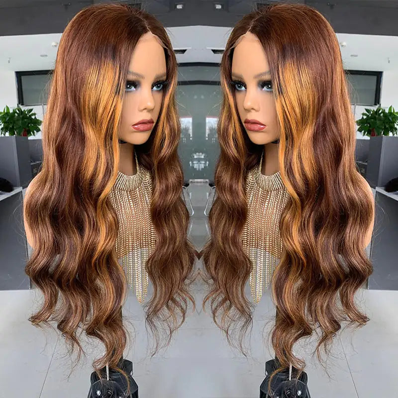 Big Wave Pick Color Bob Real Wig Headgear