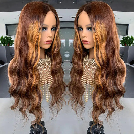 Big Wave Pick Color Bob Real Wig Headgear