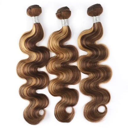 New Body Wave Piano Color Real Wig